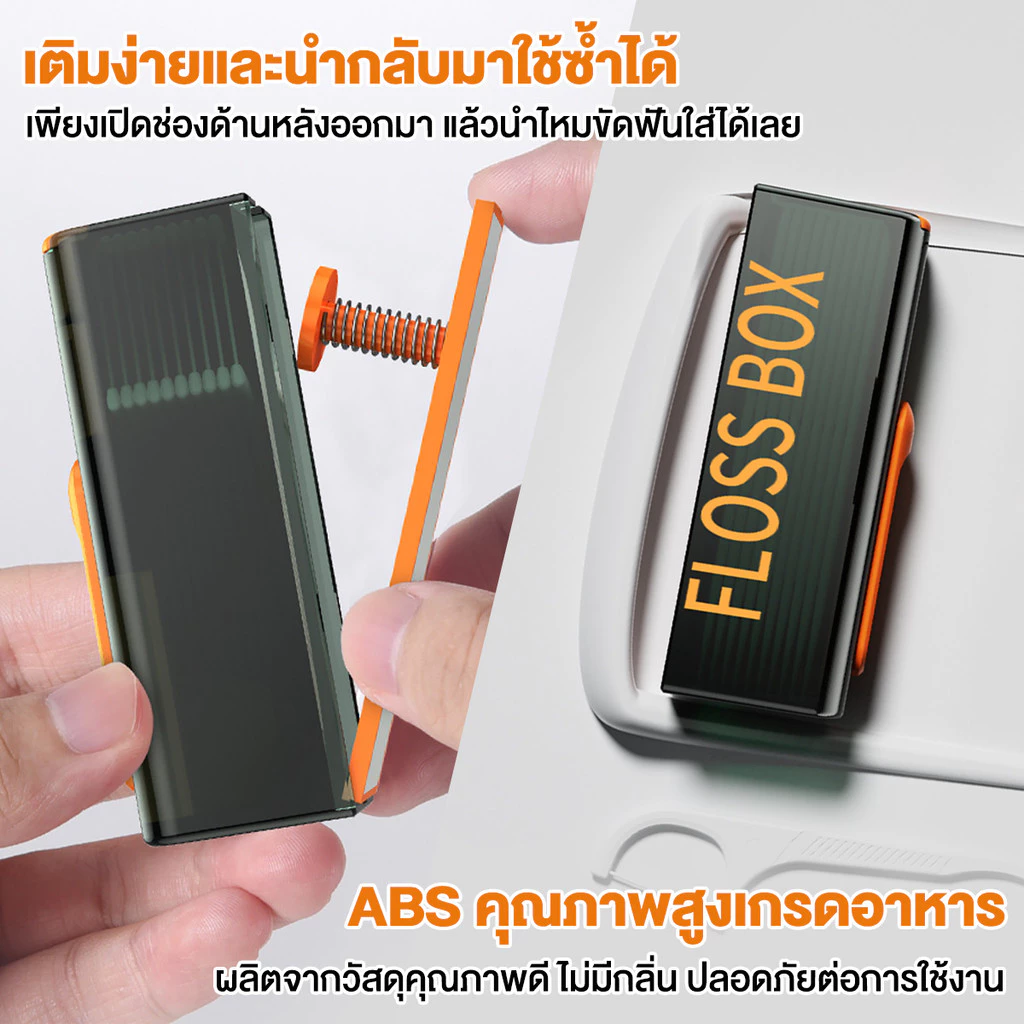 Automatic Dental Floss Storage Box, 10 Pieces Refillable, Automatic Pop-Up Dental Floss Box, Portable Mini Dental Floss - Image 2